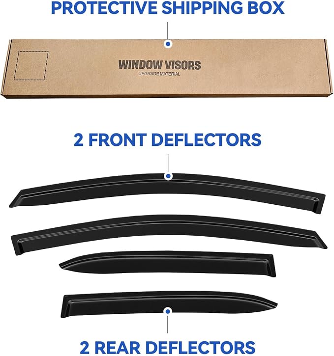Window Visors Rain Guards for 2019-2026 Toyota Corolla Hatchback, Out-Channel Window Vent Wind Deflectors Visors Shades for 19 20 21 22 23 24 25 26 Corolla Hatchback