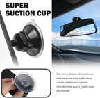 HD Suction Cup Rear View Mirror,360° Adjustable Automotive Interior Mirrors for Observing Kids and Reducing Blind Spots,Essential Car Rearview Mirror Replacement for Most Vehicle