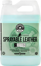 SPI_103 Sprayable Leather Cleaner and Conditioner in One for Interiors, Apparel, and More (Works on Natural, Synthetic, Pleather, Faux Leather and More) Leather Scent, 128 fl oz (1 Gal)