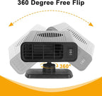 150W Car Heater, Car Heater Defroster With 2 in 1 Heating/Cooling, Anti-Fog Plug in Cigarette Lighter for Car Defroster Windshield Fast Defogge