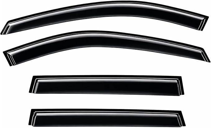 2021-2026 Tape-On Rain Guards for Nissan Rogue Side Window Visor Deflectors S SV SL Platinum Tinted Vent Shade Protectors 2022 2023 2024 2025