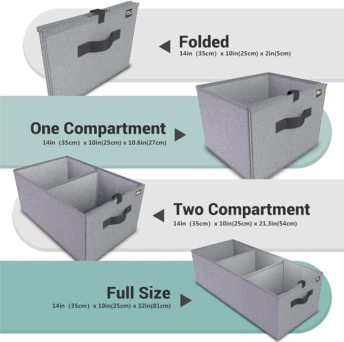 Trunk Organizer for Car, Car Organizer, Sturdy Trunk Organizer for SUV, Non-Slip Bottom, Storage Organizer for Sedans, Van, Jeep, Grocery, Large 3 Compartments, Blue 32"×13"×10.6"