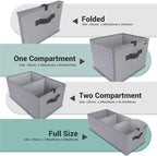 Trunk Organizer for Car, Car Organizer, Sturdy Trunk Organizer for SUV, Non-Slip Bottom, Storage Organizer for Sedans, Van, Jeep, Grocery, Large 3 Compartments, Blue 32"×13"×10.6"