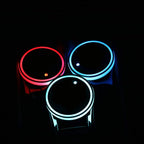 LED Cup Holder Lights, 2pcs LED Car Coasterss with 7 Colors Luminescent Light Cup Pad, USB Charging Cup Mat for Drink Coaster Accessories Interior Decoration Atmosphere Light.