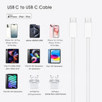 10FT iPhone 17/16/17E/16E Woven Cable for iPhone 17/16/15 Pro Max, 17Air, 15/16 Plus Cable, USB C to USB C for AirPods 4, AirPods Pro 2, TV Siri Remote, 4K Remote 3rd Gen, TV 4th Gen Charger Cord