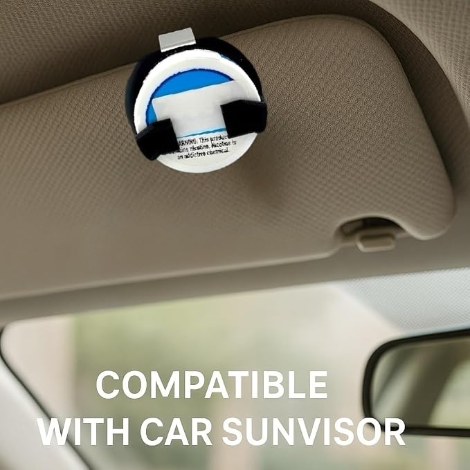 Holster Clip Compatible with Nicotine Pouch Tins, Belt or Car Sun Visor Accessory - Fun, Functional & Discreet Pouch Holder for On-The-Go Use - Universal for 2.75" Tins