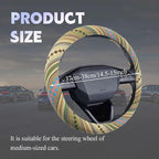 Boho Steering Wheel Cover, Steering Wheel Cover Women, 15 inch Hippie Style Protector Covers, Universal Ethnic Flax Cloth Car Accessories Universal for SUV Van Truck (Hippie-G)