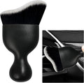 Car Detailing Brush, Curved Soft Bristles Auto Removal Dust Collectors, Universal Vehicle Dashboard, Air Conditioner Vents etc Interior Cleaning Tool Accessories (Black/White)