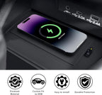 Center Console Wireless Charging Protective Mat and Center Console Cover Carbon Fiber fits for 2025 Forester Accessories Inserts Liner Anti-Slip Anti-Dust Waterproof Mats