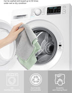 Microfiber Cleaning Cloth Roll- 75 Sheets, 12"x12"(MossGreen) | Super Absorbent, Lint-free, Tear-away Microfiber Towel Roll, for All-Purpose Cleaning, Reusable Alternative to Paper Towels