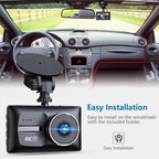Dash Cam Front and Rear, 4K+1080P Dual Dash Camera for Cars, Free 64GB Card (256GB Max), 5.8GHz WiFi Up to 20MB/s, WDR Night Vision, 3" IPS, G-Sensor, Loop Recording, 24H Parking Mode