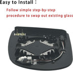 Blind Spot Passenger Side Mirror Replacement for Jeep Cherokee 2014-2019 Jeep Compass 2017-2021, Right Exterior Side Rearview Mirrors Glass, with Backing Plate, Power Heated,Blind Spot Detection
