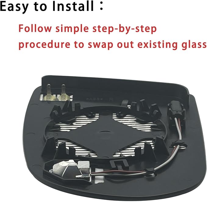 Blind Spot Passenger Side Mirror Replacement for Jeep Cherokee 2014-2019 Jeep Compass 2017-2021, Right Exterior Side Rearview Mirrors Glass, with Backing Plate, Power Heated,Blind Spot Detection