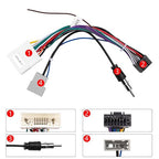 Car Stereo Wiring Harness for Nissan Altima, Rogue, Murano, Qashqai, Sentra 2007–2013, Plug & Play Cable for Android Head Unit with 16-Pin Power Socket, for Steering Wheel Control, FM/AM Radio
