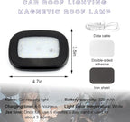 Car Interior Ceiling Roof Lights, Magnetic Rechargeable USB Wireless Dome Lamp, LED Auto Map Reading Light Cover for Insider Roof Ceiling, Universal Car Accessories (Black)