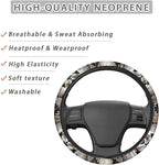 Southwestern Aztec Brown Auto Steering Wheel Cover Universal 15 Inch Diameter Anti-Slip Neoprene Car Steering Wheel Protector for Women Men