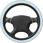 Universal 15 Inch Steering Wheel Cover, Cute Daisy Floral Neoprene Anti-Slip Wheel Protector, Durable & Breathable Car Accessory, Heat & Cold Protection for Most Sedans, SUVs, and Trucks