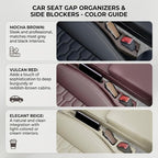 Cartriva Double Slot Car Organizer, Seat Gap Filler, 2 in 1 Seat Crevice Blocker Stop Things from Dropping, Universal Vehicle Interior Accessories