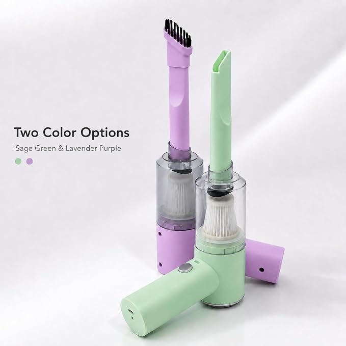 catsMeow Mini Handheld Vacuum Cordless, Lightweight Portable Small Vacuum Cleaner for Car, Desk, Keyboard, Sofa, Drawers and Crumbs, USB Rechargeable with Washable Filter, Mint Green