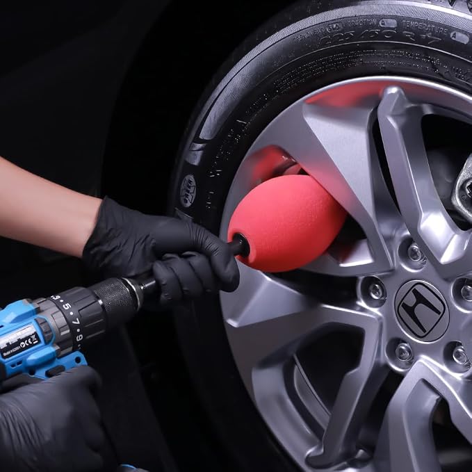 Wheel Rims Polisher, Polishing Ball, Polishing Cone, Metal Wheel Polishing Tool, Ball Buster Wheel and Rim Polisher System Attaches to Standard Household Drill