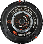 ASW10D AS Series 10" 900 Watts Max / 300 Watts RMS Dual 4 Ohm Car Subwoofer Stamped Steel Basket with Stronium Magnet Non Pressed Paper Cone Audio Speaker Bass Sub Woofer