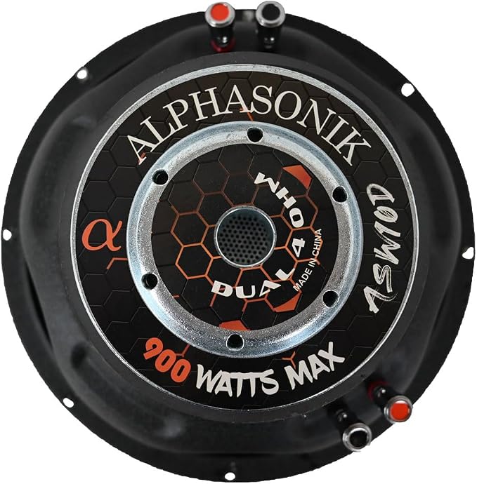 ASW10D AS Series 10" 900 Watts Max / 300 Watts RMS Dual 4 Ohm Car Subwoofer Stamped Steel Basket with Stronium Magnet Non Pressed Paper Cone Audio Speaker Bass Sub Woofer