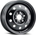 Allied 83B FWD Black Mod 15X6" 5X108 & 5X4.50 Bolt Patterns +35mm Offset 4.88" BS Satin Black Passenger Car Wheel, Bolt-on OE Replacement, Car Mods, FWD, AWD, SUV and CUV Steel Wheel