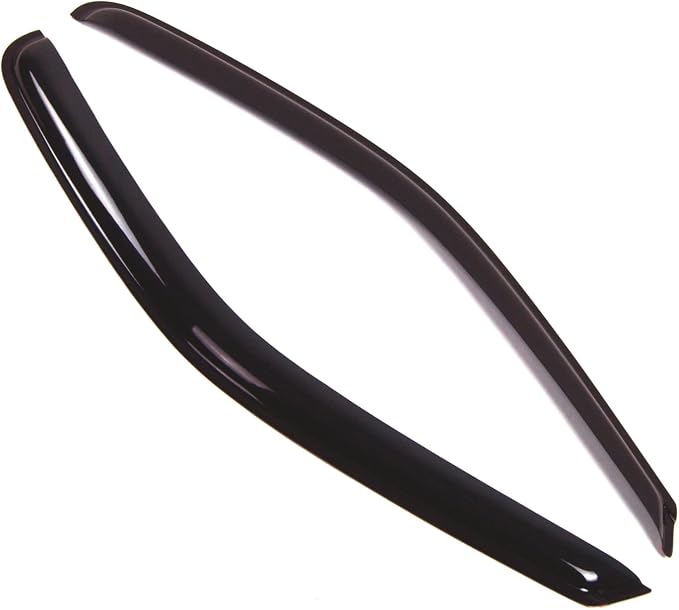 WD2-086 Dark Smoke 2 Pcs Set Window Visor (Outside Mount) Deflector Rain Guard Compatible with 1997-2005 Chevrolet Venture