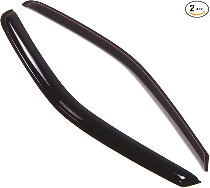 Outside Mount Window Vent Visors Rain Guards Compatible with Pontiac Montana 1997-2004 | Side Window Wind Deflectors Rain Shields | Smoke Tinted, 2 Pcs Set, DGWV-086-3