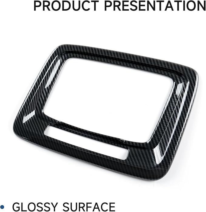 Car ABS Front Roof Reading Light Lamp Trim Carbon Fiber Interior Decal for 2019-2025 Chevy Silverado | for 2019-2021 GMC Sierra 1500 2500 3500 HD Accessories