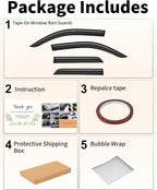 Extra-Thick Window Rain Guards Fit for Toyota 4Runner 2025 2026 Tape-on Window Deflectors Rain Guards Vent Visors Vent Shades Car Accessories 4-PCS