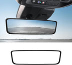 Car Rear View Mirror Protector Frame, Silicone Auto Rearview Edge Protection Cover Compatible with Model 3 Model Y, Interior Rear View Trim Frame Decoration, Car Accessories (Black)