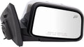 Passenger Side Mirror Assembly Power Heated Memory Puddle Light Foldaway Chrome Smooth Black Compatible with 2008-2009 Lincoln MKX