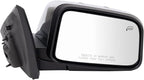 Passenger Side Mirror Assembly Power Heated Memory Puddle Light Foldaway Chrome Smooth Black Compatible with 2008-2009 Lincoln MKX