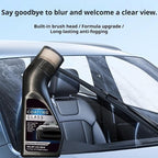 Car Glass Anti Fog Coating Agent with Built in Applicator Upgraded Formula Long Lasting Defogger Rain Repellent for Windshield Mirrors Helmet Lens Oil Film Remover Auto Interior Exterior Glass Care