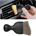 Car Interior Detailing Brush, Auto Soft Hair Cleaning Brushes, Scratch Free Curved Dirt Dust Collectors, Removal Tool for Vehicle Dashboard Air Conditioner Vents Leather (Grey/1PCS)