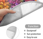 Dahlia Print Steering Wheel Cover Sun Shade 17 inch Cooling Steering Wheel Sun Cover for Heat Protection Universal Auto Accessories Heat Reflector Fit Most Cars SUV Trucks Van