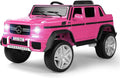 Ride On Cars, Licensed Mercedes-Benz Maybach G650S, 12V7AH Battery Powered Toy Electric Car for Kids W/LED Underglow Lights,Remote Control, 2 Motors, 3 Speeds, Music, Bluetooth,Horn, Rose Pink