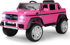 Ride On Cars, Licensed Mercedes-Benz Maybach G650S, 12V7AH Battery Powered Toy Electric Car for Kids W/LED Underglow Lights,Remote Control, 2 Motors, 3 Speeds, Music, Bluetooth,Horn, Rose Pink