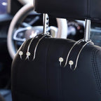 Auto Hooks Bling Car Hangers Organizer Seat Headrest Hooks Strong and Durable Backseat Hanger Storage Universal for SUV Truck Vehicle 2 Pack (White)