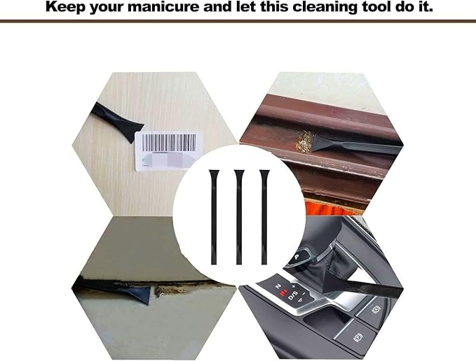Scraper Small Plastic Scraper Tool, Multi-Purpose Scraper Non-Scratch Cleaning Tool, Used in Narrow Spaces and Gaps, Perfect for Removing Oil Stains, Labels, Food, Dirt, Paint, Etc. (6pcs)