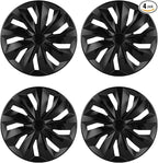 Hubcaps,16 inch hubcaps Set of 4, Wheel Rim Cover ABS Material, Snap On Car Truck SUV Replacement, for Toyota Camry Nissan Mazda etc, Black