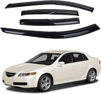 Tape-On Window Visors 4-Piece for 2004 2005 2006 2007 2008 Acura TL Sun Rain Guard Shield Shade Smoke 94057