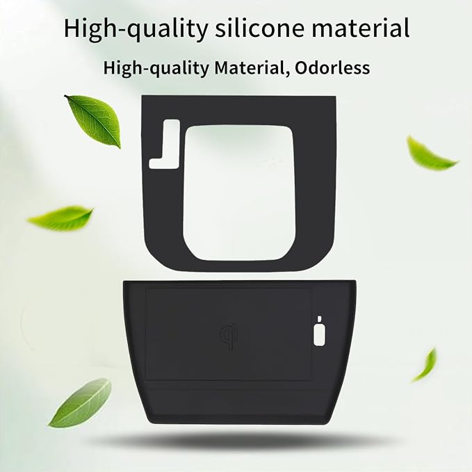Center Console Wireless Charging Protective Mat and Center Console Cover Black fits for 2025 Forester Accessories Inserts Liner Anti-Slip Anti-Dust Waterproof Mats