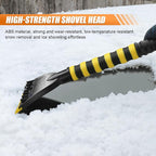 26" Snow Brush and Ice Scraper for Car Windshield – 2 in 1 Winter Snow Removal Tool with Detachable Ice Shovel – Universal Snow Scraper with Ergonomic Foam Grip, No Scratch Broom for SUV Truck(Yellow)