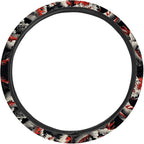 Cool Dragon Print Car Steering Wheel Covers Sweat Anti-Slip Soft Grip Universal 14-15 inch Stretch-on Fabric Steering Wheel Soft Protector Steering Wheel Covers Car Accessories