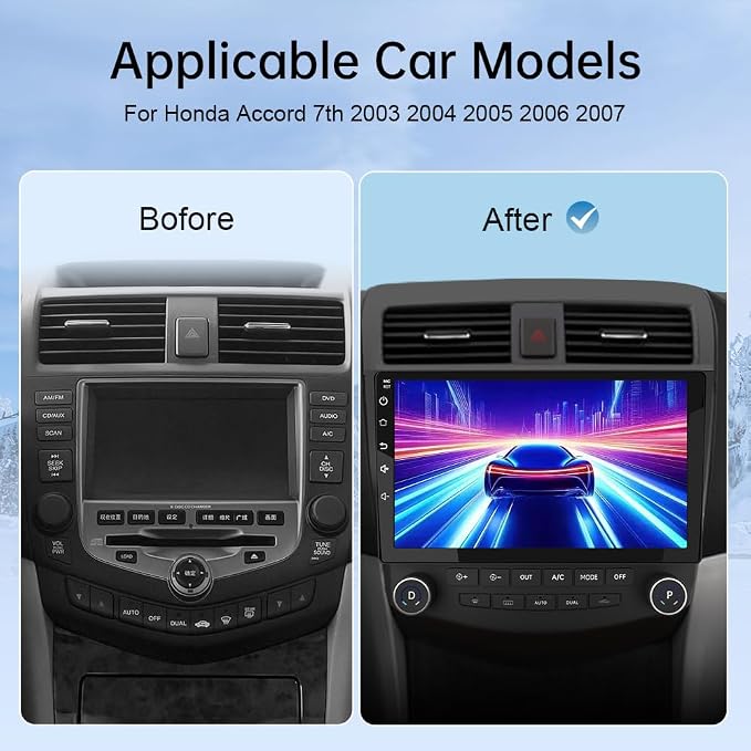 Car Radio Stereo for Honda Accord 7th 2003-2007 with CarPlay