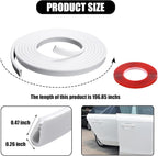 Car Door Edge Guard, 16.4Ft (5M) U Shape Rubber Seal Edge Trim Vehicle Door Protector, Anti-Collision Automotive Protection Door Edge Guard Trim, Universal Car Accessories (White)