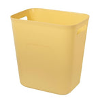 Plastic Small Bathroom Trash Can Wastebasket, 3.5 Gallon, Yellow | Compact Sturdy Garbage Can for Bathroom, Laundry Room, Kitchen, Office, Kids Room, Dorm, Durable, Easy to Clean