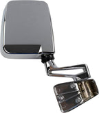 Passenger Side Mirror Manual Folding Manual Adjustment Chrome Compatible with 1987-1995 Jeep Wrangler 1997-2002 Wrangler